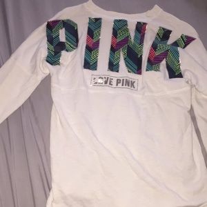 White Pink long sleeve top